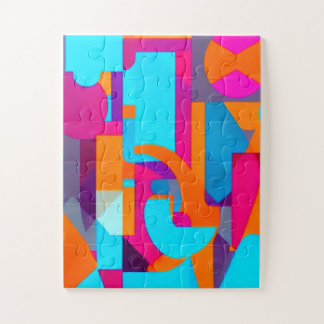 Geometric Shapes in Many Colors Advanced Puzzle