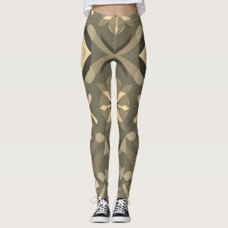 Geometric Shapes Leggings - Stylish Seamless Patte