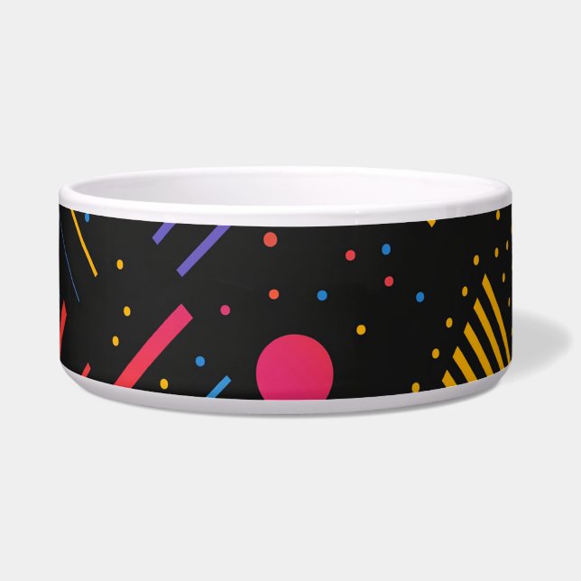 Geometric shapes, lines, dots in vibrant colours (Front)