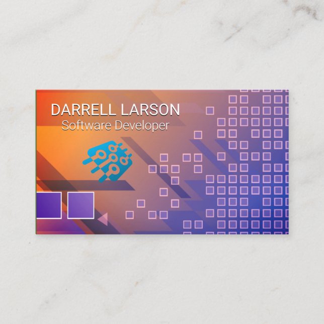 Geometric Shapes | Microchip Tech Business Card (Front)