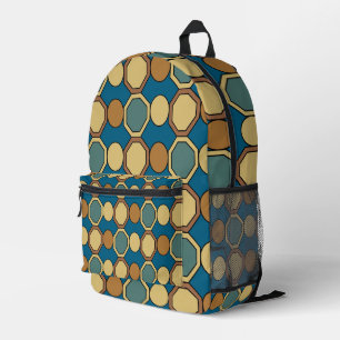 Geometric Shapes Mid Century Modern Back To School Printed Backpack