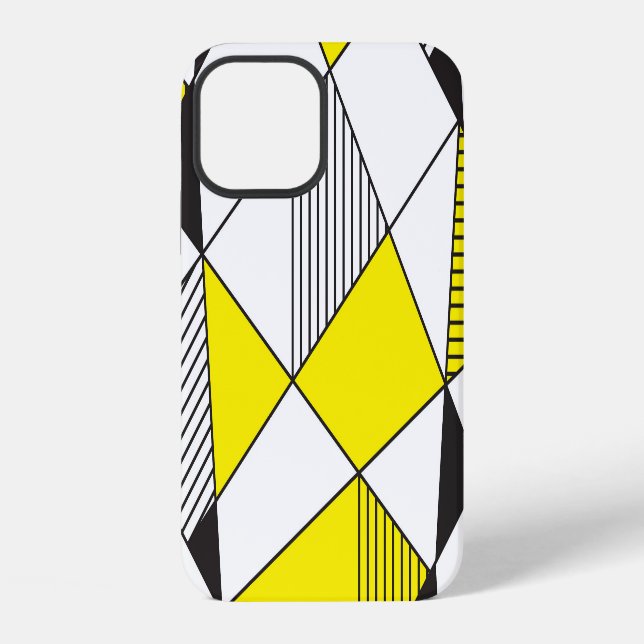 Geometric Shapes: Minimalist Seamless Pattern. iPhone Case (Back)