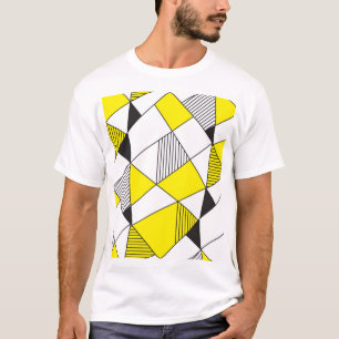 Geometric Shapes: Minimalist Seamless Pattern. T-Shirt
