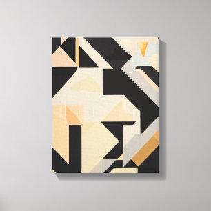 Geometric Shapes Modern Colorful Wrapped Art Canva Canvas Print