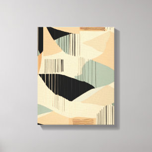 Geometric Shapes Modern Colorful Wrapped Art Canva Canvas Print