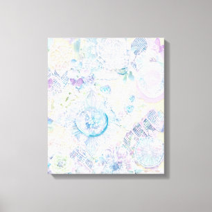 Geometric Shapes Modern Colorful Wrapped Art Canva Canvas Print