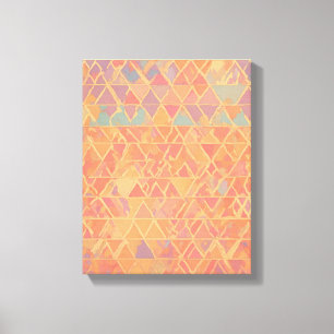 Geometric Shapes Modern Colorful Wrapped Art Canva Canvas Print