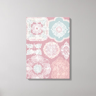 Geometric Shapes Modern Colourful Wrapped Art Canv Canvas Print