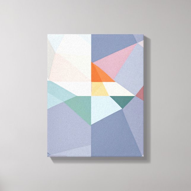 Geometric Shapes Modern Colourful Wrapped Art Canv Canvas Print (Front)