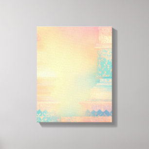Geometric Shapes Modern Colourful Wrapped Art Canv Canvas Print
