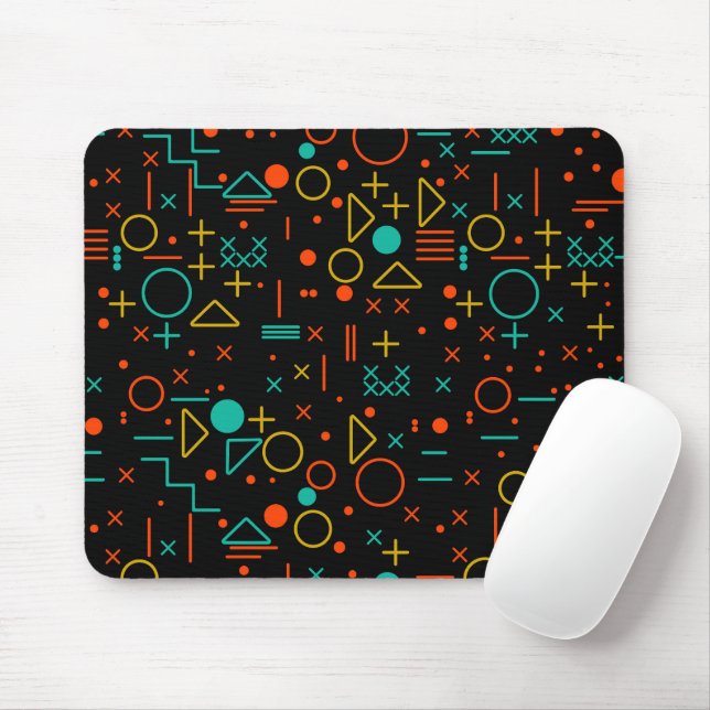 Geometric shapes mouse mat (With Mouse)