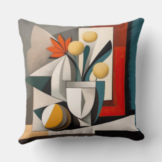Geometric Shapes Multi-Coloured Throw Pillow