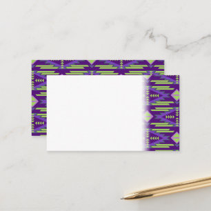 Geometric Shapes Mystic Purple Green Triangles Appointment Card