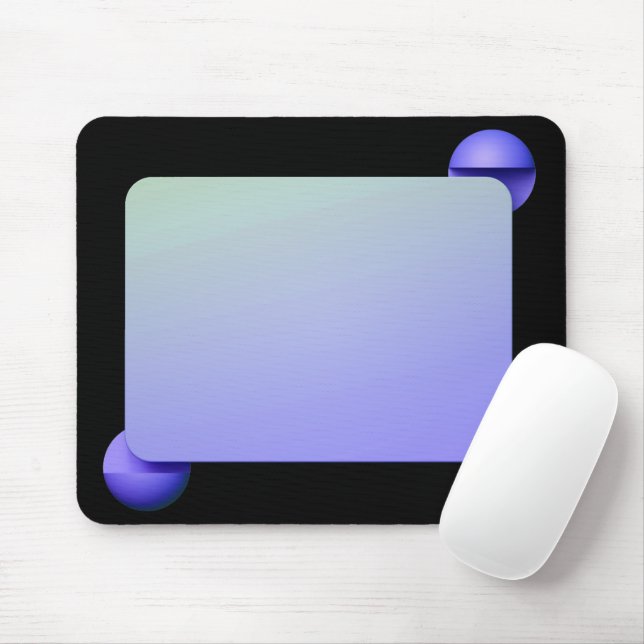 Geometric Shapes On Black Mouse Mat (With Mouse)