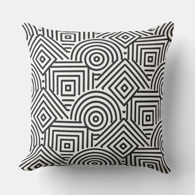 Geometric shapes pattern cushion (Front)