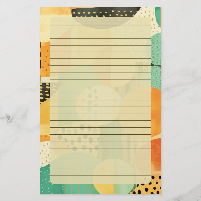 Geometric Shapes Stationery (Front)