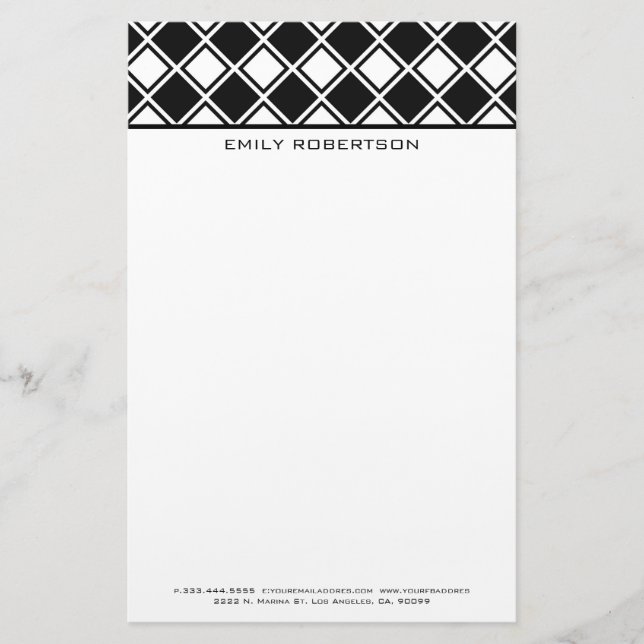 Geometric Shapes Stationery (Front)