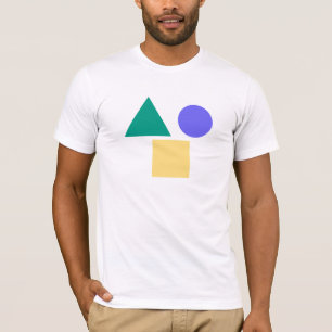 "Geometric Shapes T-Shirt – Circle, Triangle, squ