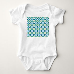 Geometric shapes, vintage abstract wallpaper. baby bodysuit