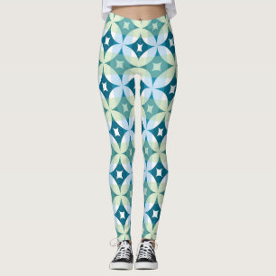 Geometric shapes, vintage abstract wallpaper. leggings