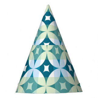 Geometric shapes, vintage abstract wallpaper. party hat