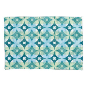 Geometric shapes, vintage abstract wallpaper. pillowcase