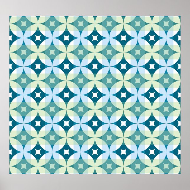 Geometric shapes, vintage abstract wallpaper. poster (Front)