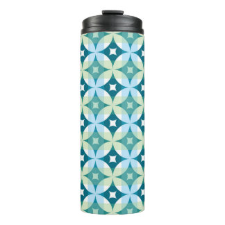 Geometric shapes, vintage abstract wallpaper. thermal tumbler