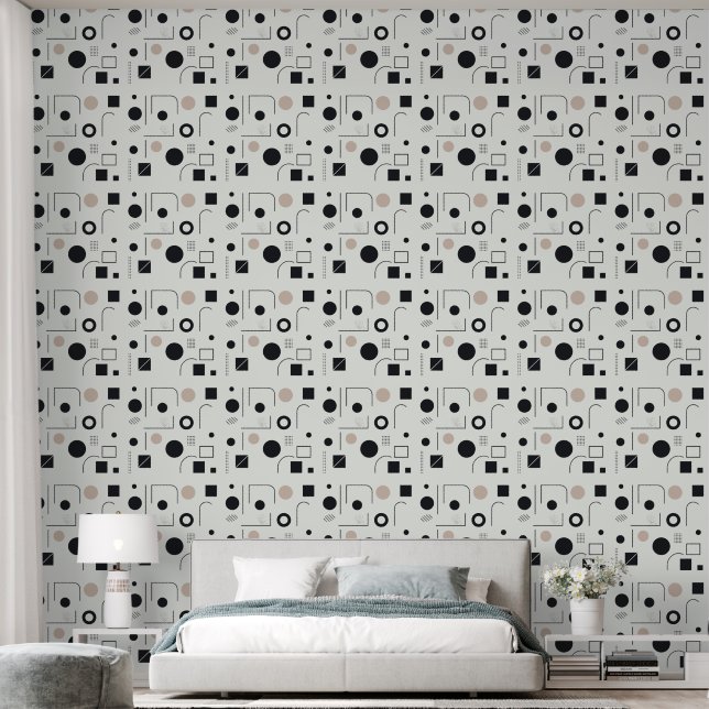 Geometric shapes wallpaper (Bedroom)