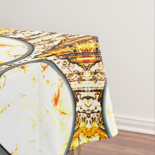 Geometric shapes with weird whitish textures tablecloth
