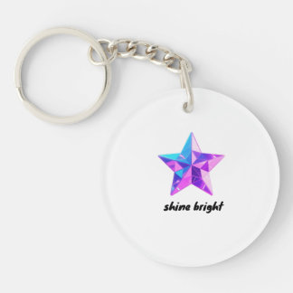  Geometric Shine Bright Star Key Ring