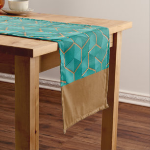 geometric short table runner