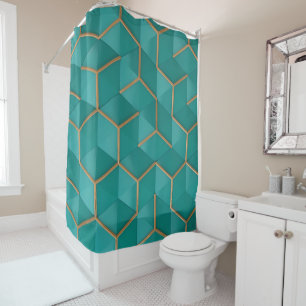 geometric shower curtain
