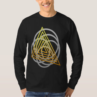 Geometric Silver & Gold Fusion T-Shirt | Modern Ab