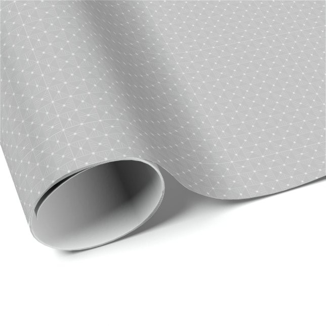 Geometric Silver Wrapping Paper (Roll Corner)