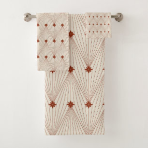 Geometric Simple Elegant Christmas Tree  Bath Towel Set