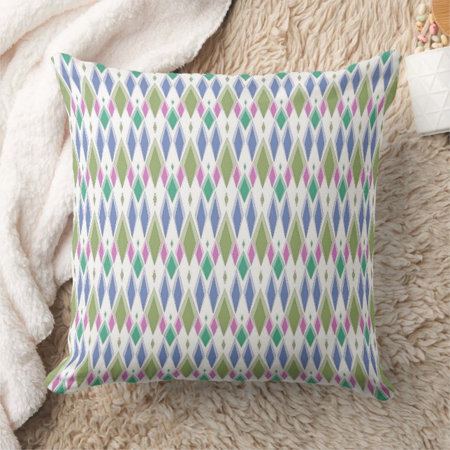 Geometric simple multicolored abstract pattern cushion (Blanket)