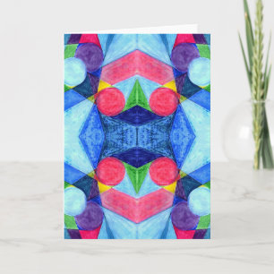 Geometric Skittles Greeting Card