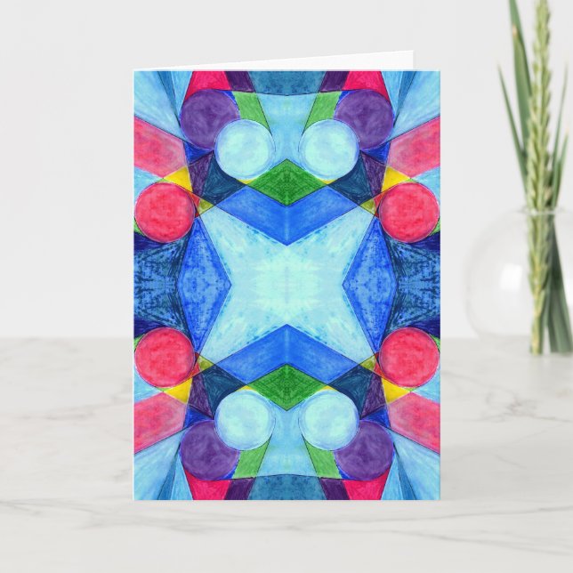Geometric Skittles Greeting Card (Front)