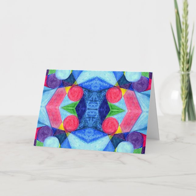 Geometric Skittles Greeting Card (Front)