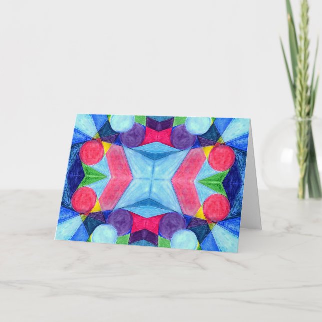 Geometric Skittles Greeting Card (Front)