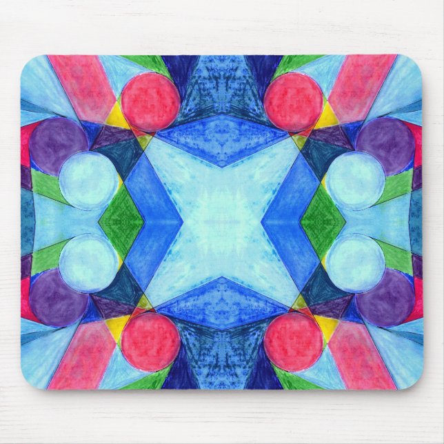 Geometric Skittles Mousepad (Front)