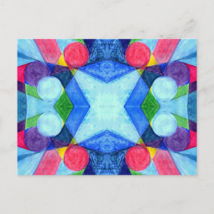 Geometric Skittles Postcard