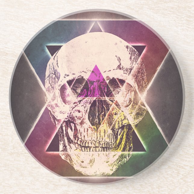 Geometric skull coaster (Front)
