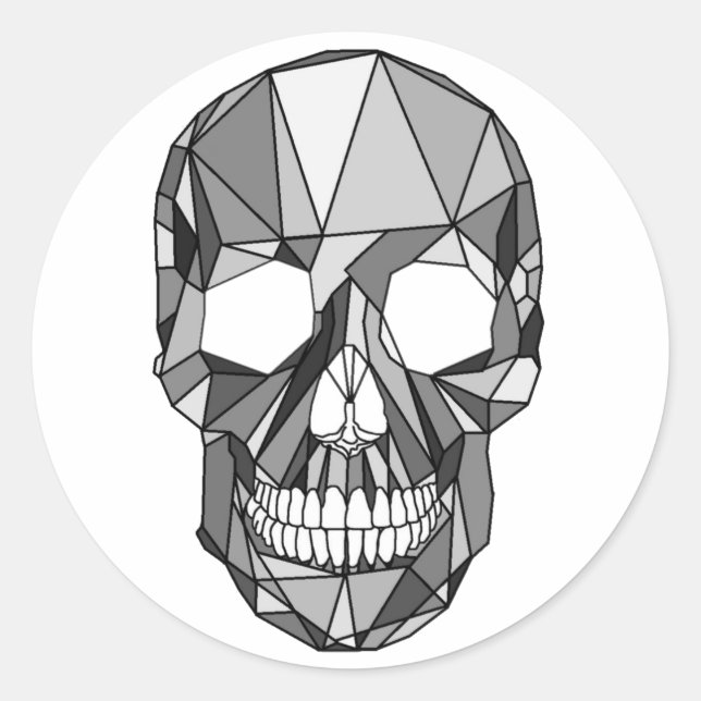 Geometric Skull Sticker (Front)