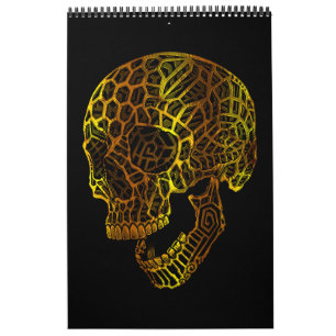 Geometric Skull with Intricate Patterns Calendar