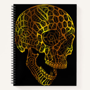 Geometric Skull with Intricate Patterns Notebook