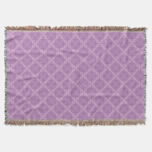 Geometric smoky lilac art deco throw blanket