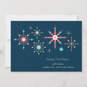 Geometric Snowflake Holiday Greeting Card