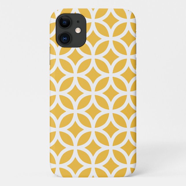 Geometric Solar Yellow iPhone, Plus and Pro case  (Back)